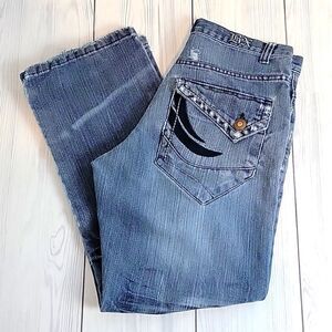 Brooklyn Express Mens streetwear blue denim jeans Size 32